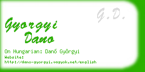 gyorgyi dano business card