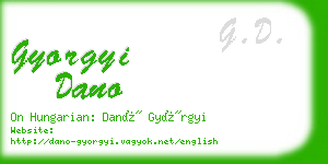 gyorgyi dano business card